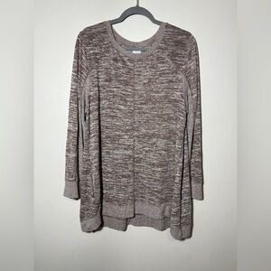 Chico’s Brown Marled Pullover Lightweight Sweater Size 3 (XL)